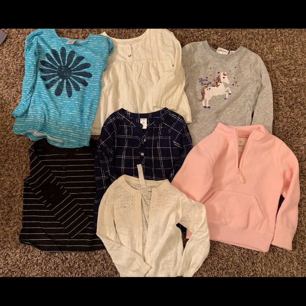 Bundle of girls long sleeve T-shirts size 3t